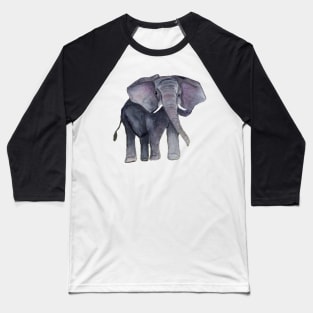 Watercolour Elephant Baseball T-Shirt